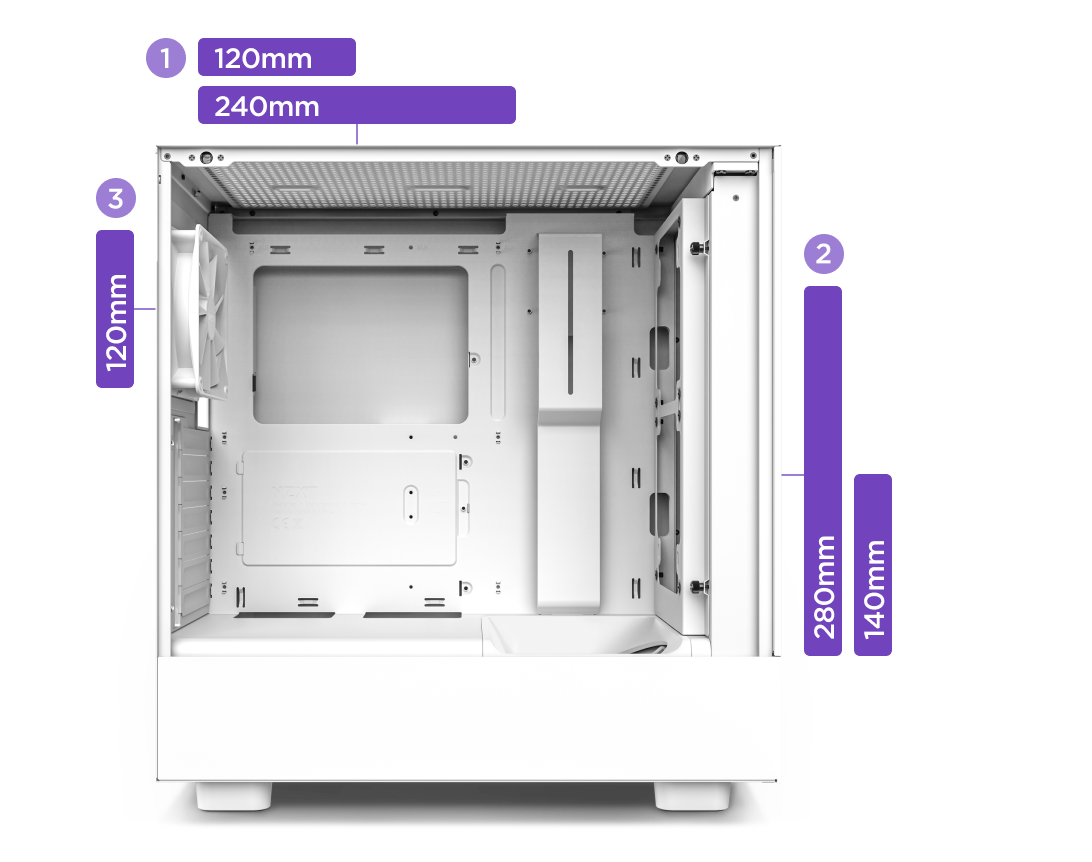 NZXT H5 Elite Blanc – Next Level PC Maroc