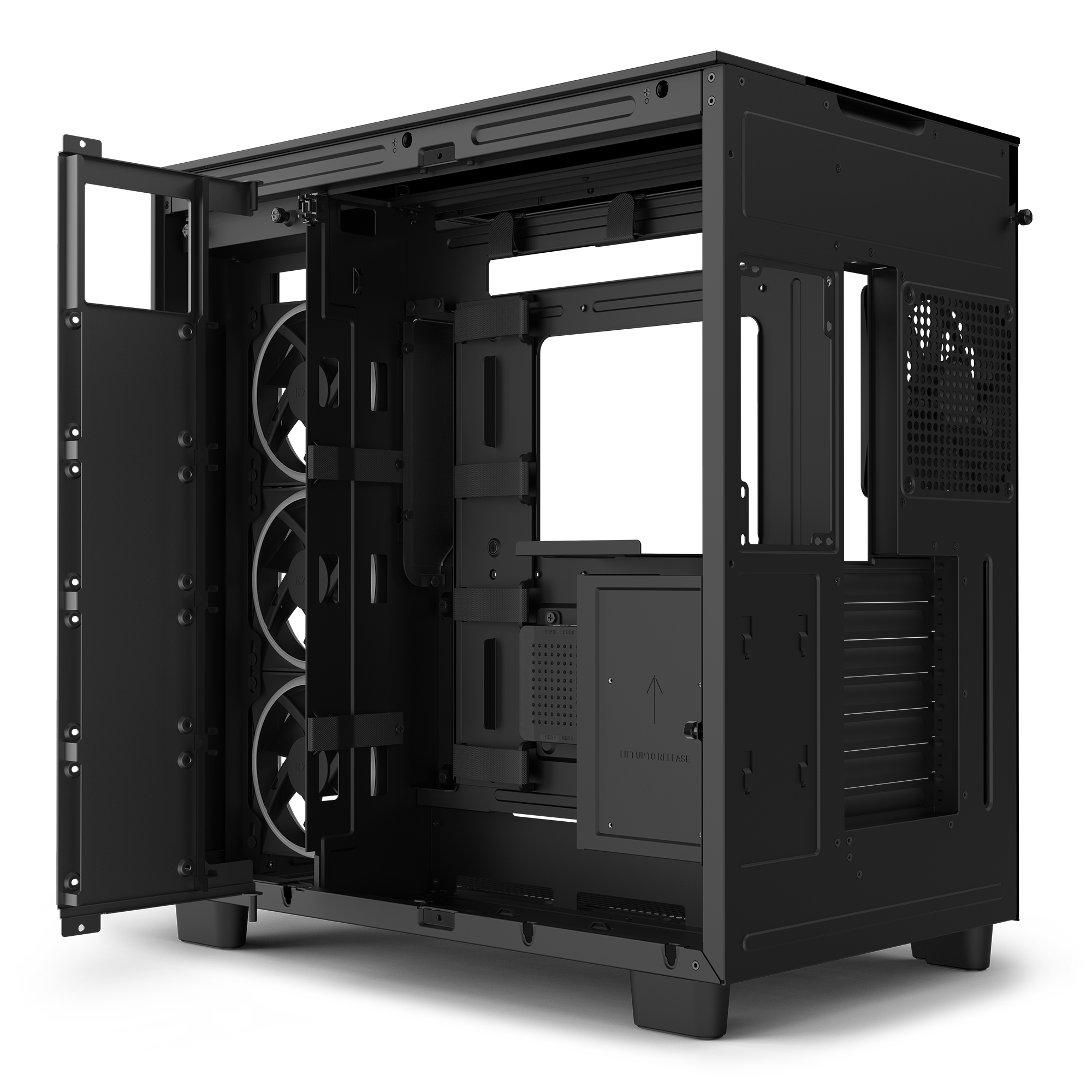 NZXT H9 Elite Tempered Glass ATX Mid-Tower Computer Case - Black