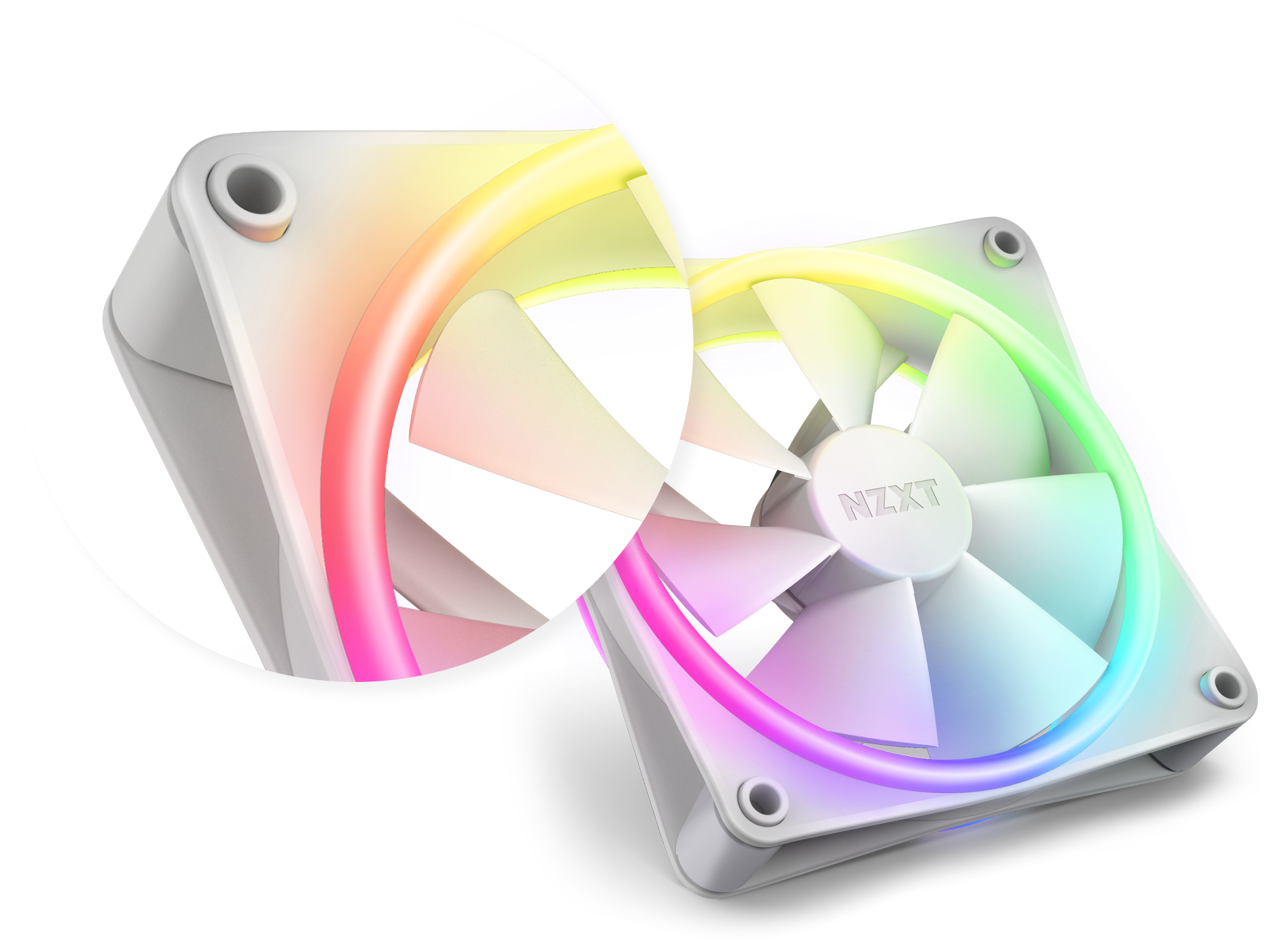 NZXT F120 RGB DUO White Fan [RF-D12SF-W1] from WatercoolingUK