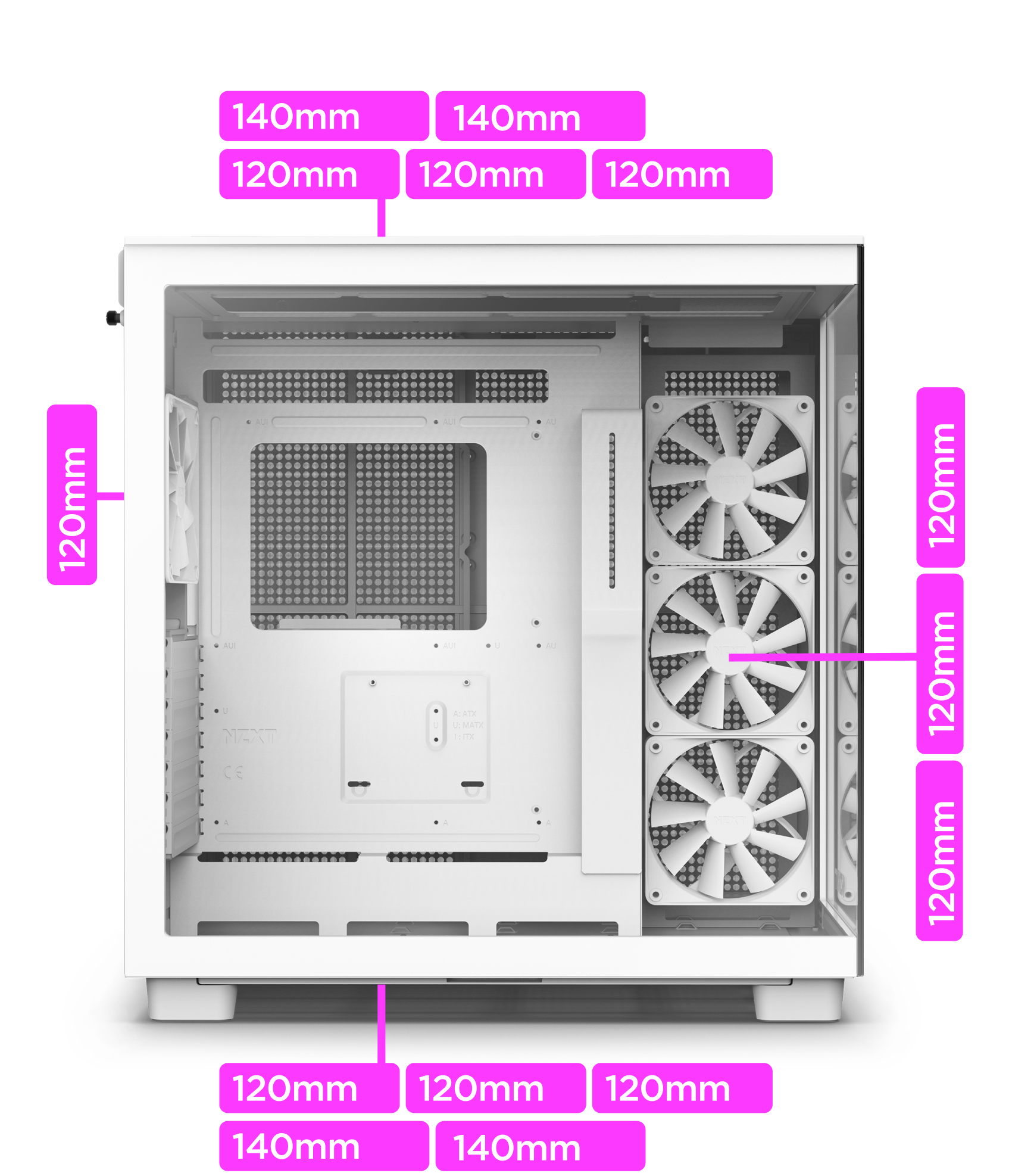 ② boitier nzxt h9 elite aquarium blanc — Boîtiers d'ordinateurs — 2ememain