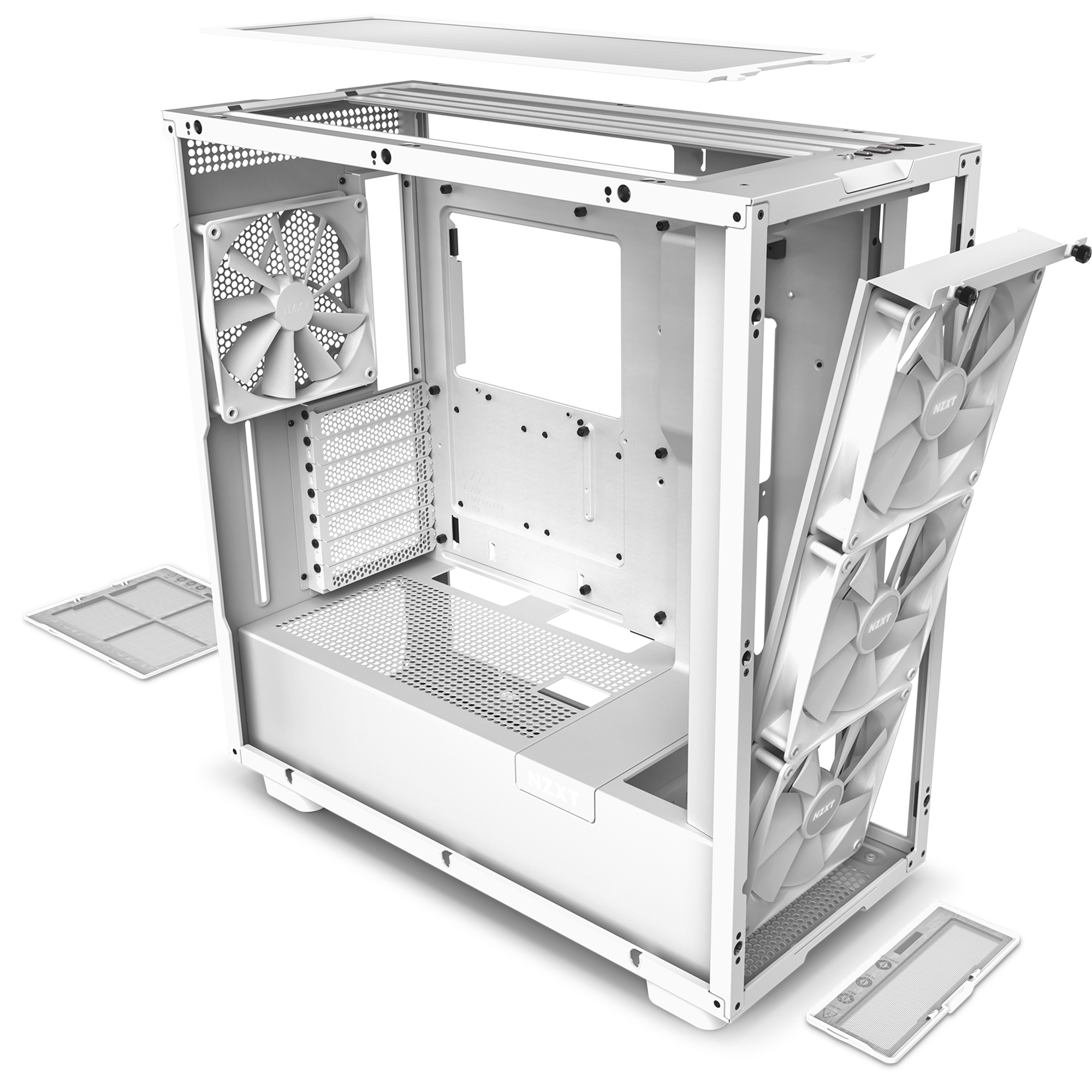 NZXT H7 Flow - CM-H71FW-01 - Boîtier PC Gaming Moyenne Tour ATX - Port I/O  USB