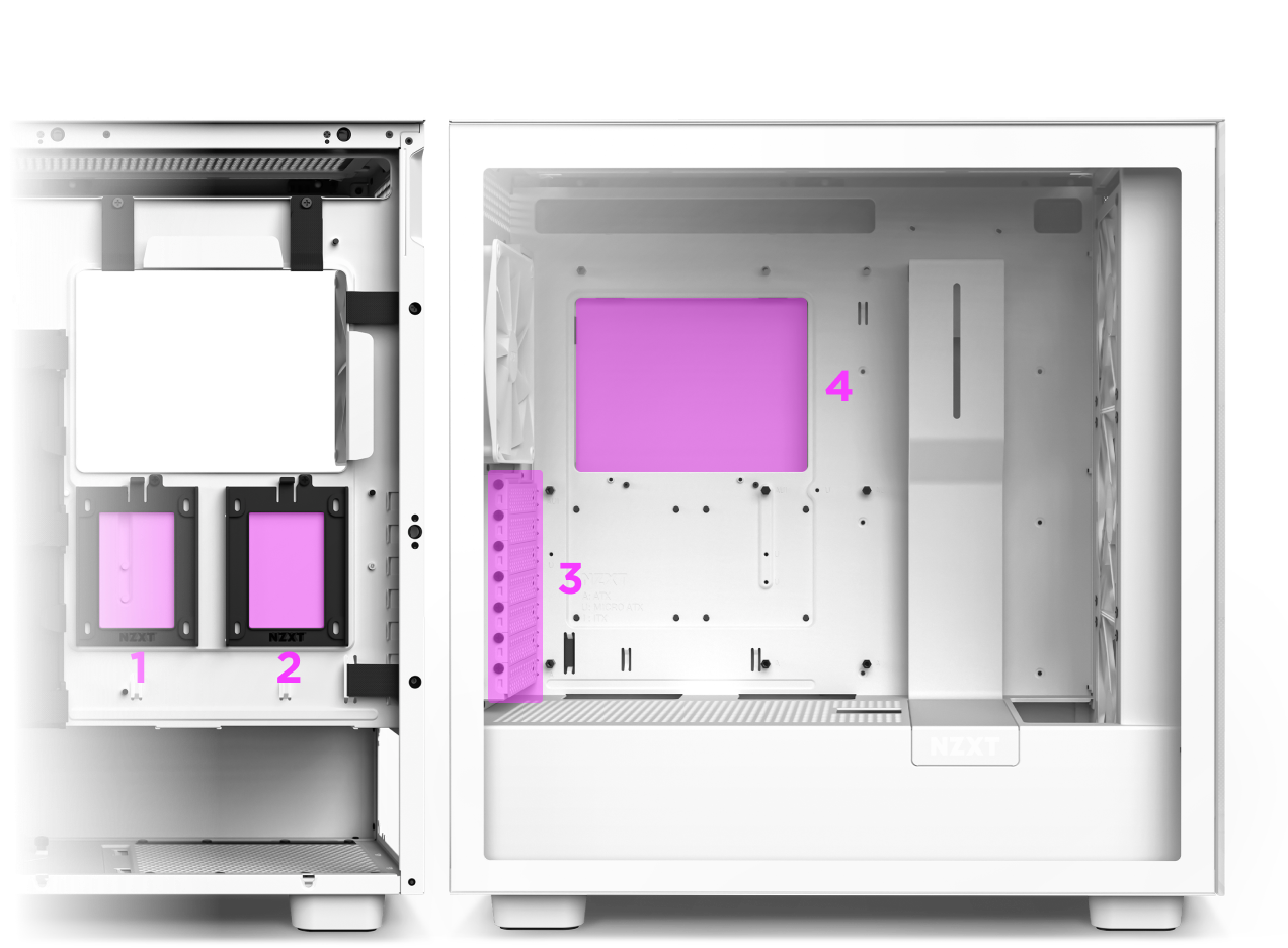 NZXT H7 Elite Premium ATX Mid-Tower PC Case (White) CM-H71EW-02