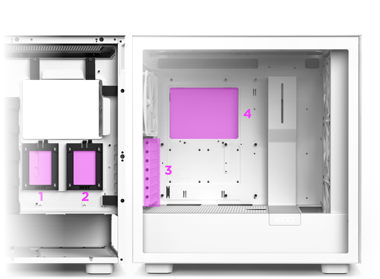 NZXT H7 Elite - CM-H71EB-01 - ATX Mid Tower PC Gaming Case - Front I/O USB  Type-C Port - Quick-Release Tempered Glass Side Panel - Black