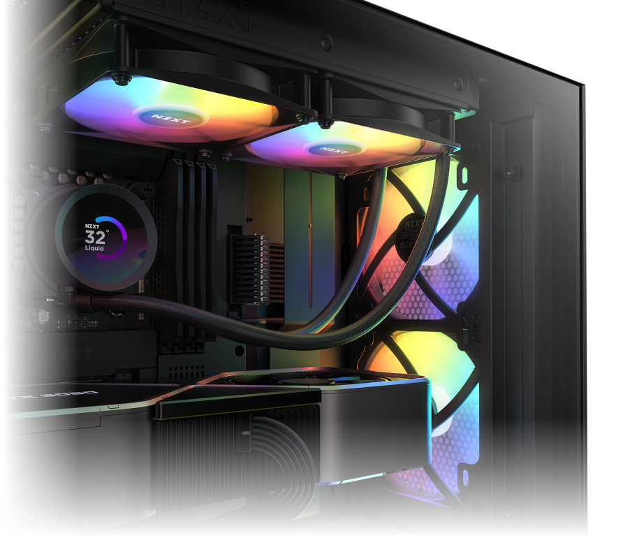 NZXT F120 RGB Duo Triple Pack - 3 x 120mm Dual-Sided RGB Fans with RGB  Controller – 20 Individually Addressable LEDs – Balanced Airflow and Static