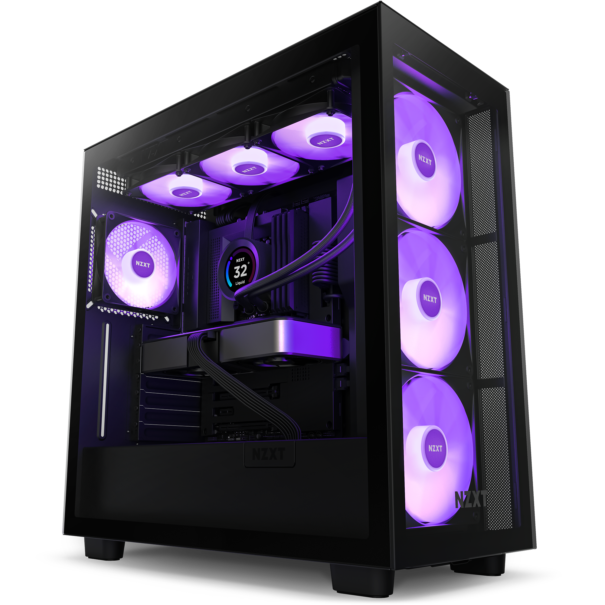 NZXT H9 Elite Mid-Tower ATX Gaming Cabinet Black  One Stop Shopping  Solution for all Computer Peripherals
