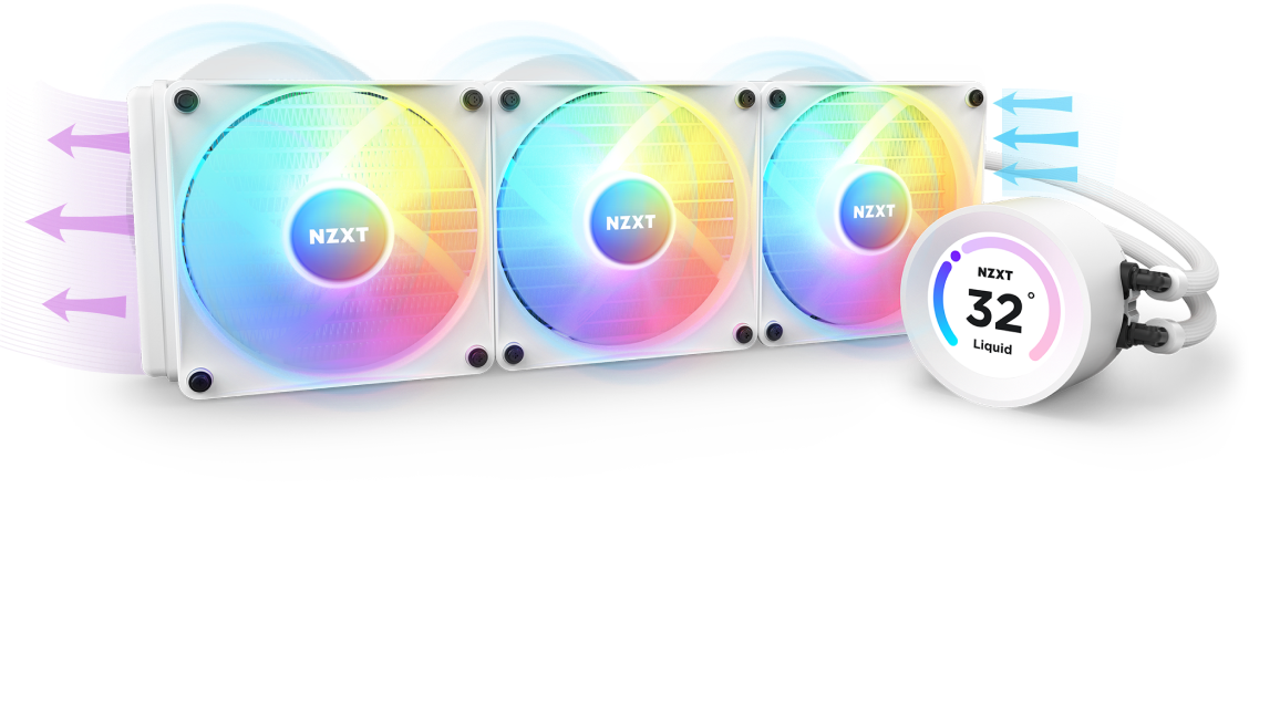 NZXT Kraken 360 RGB - RL-KR360-B1-360mm AIO CPU Wasserkühlung - 1,54 LCD  Display 240x240-3x120mm RGB Core Fans - EIN Breakoutkabel zur einfachen  Installation - anpassbar durch NZXT CAM - Schwarz : 