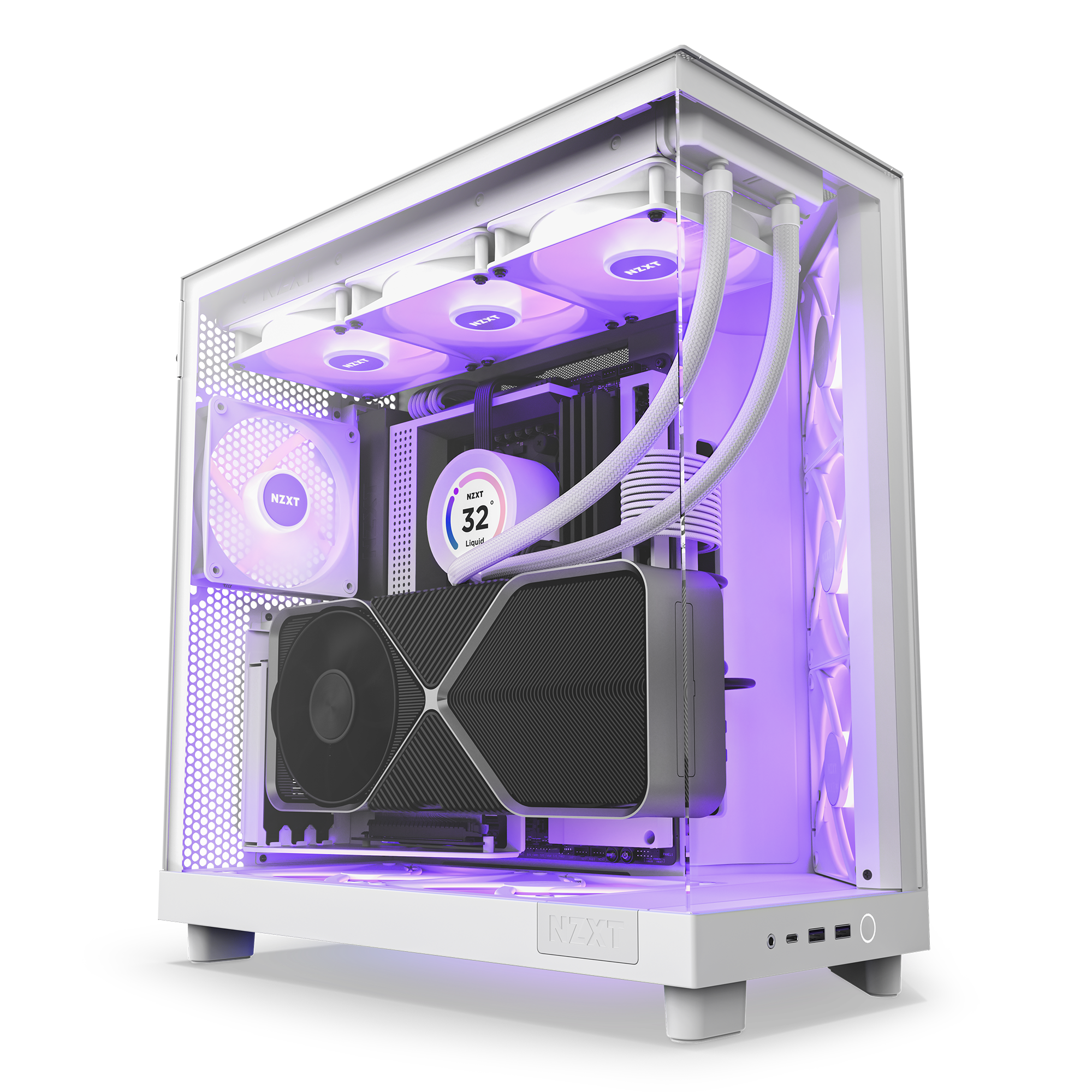 NZXT H6 Flow Tempered Glass ATX Mid-Tower Computer Case - Black - Micro  Center