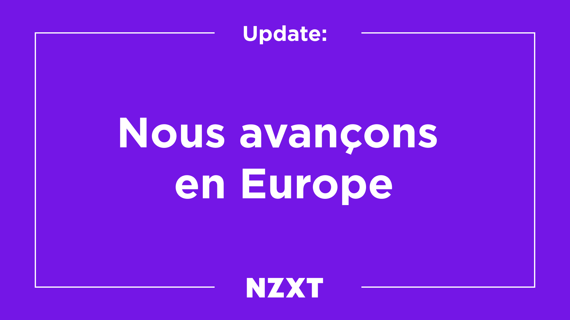 Nous avançons en Europe