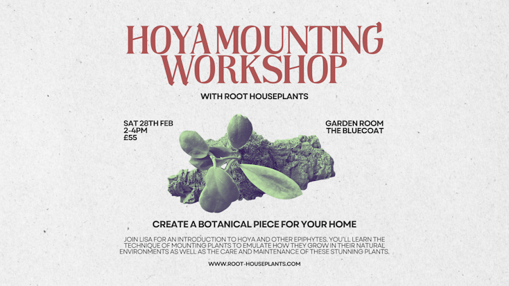 Details of the event; saturday 28th February, 2-4 athe Garden Room in the Bluecoat, the cost is £55