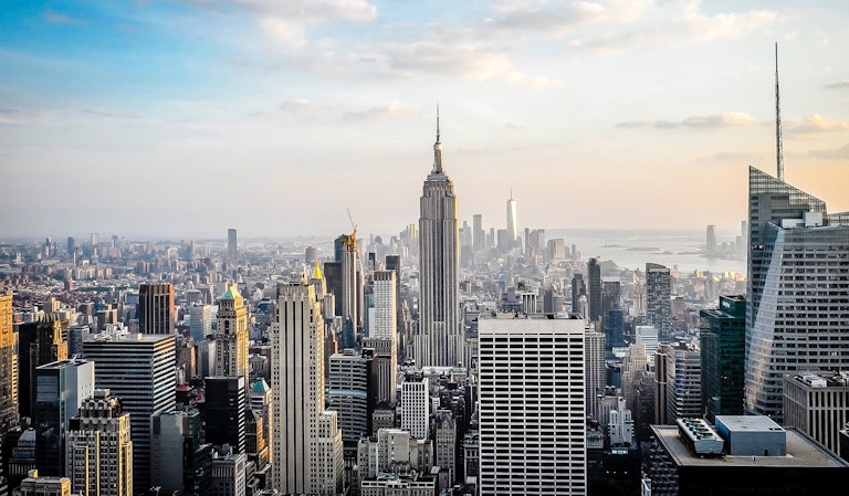 NYC skyline sunset