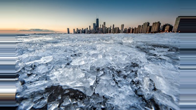 Chicago Mishigan lake during winter