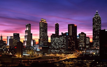 Atlanta, GA skyline dusk