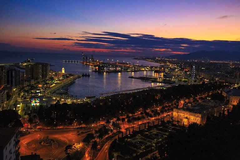 the horizon Malaga view Costa de la Luz