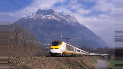 Eurostar calss 373 train in the mountains