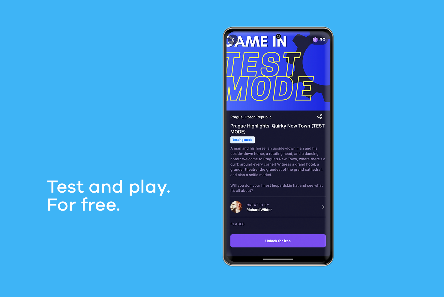 Test and play games for free