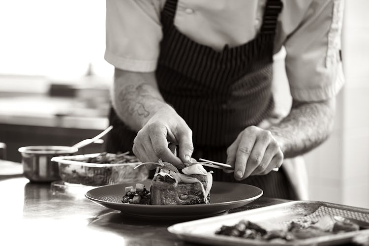 Chef Plating at The Grill Room