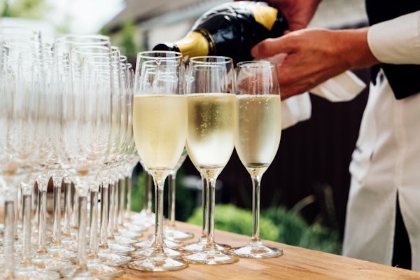Champagne Reception in Summer