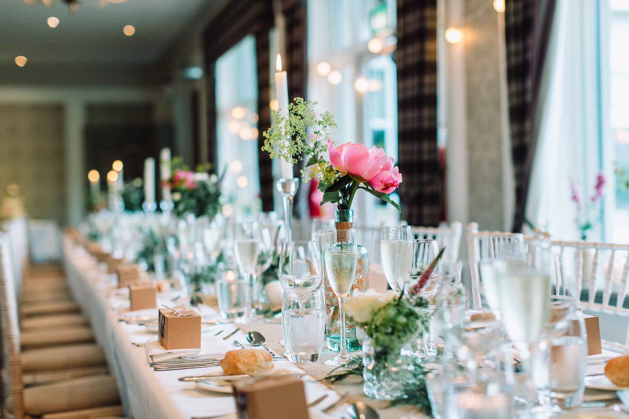 Wedding Breakfast Table Set Up