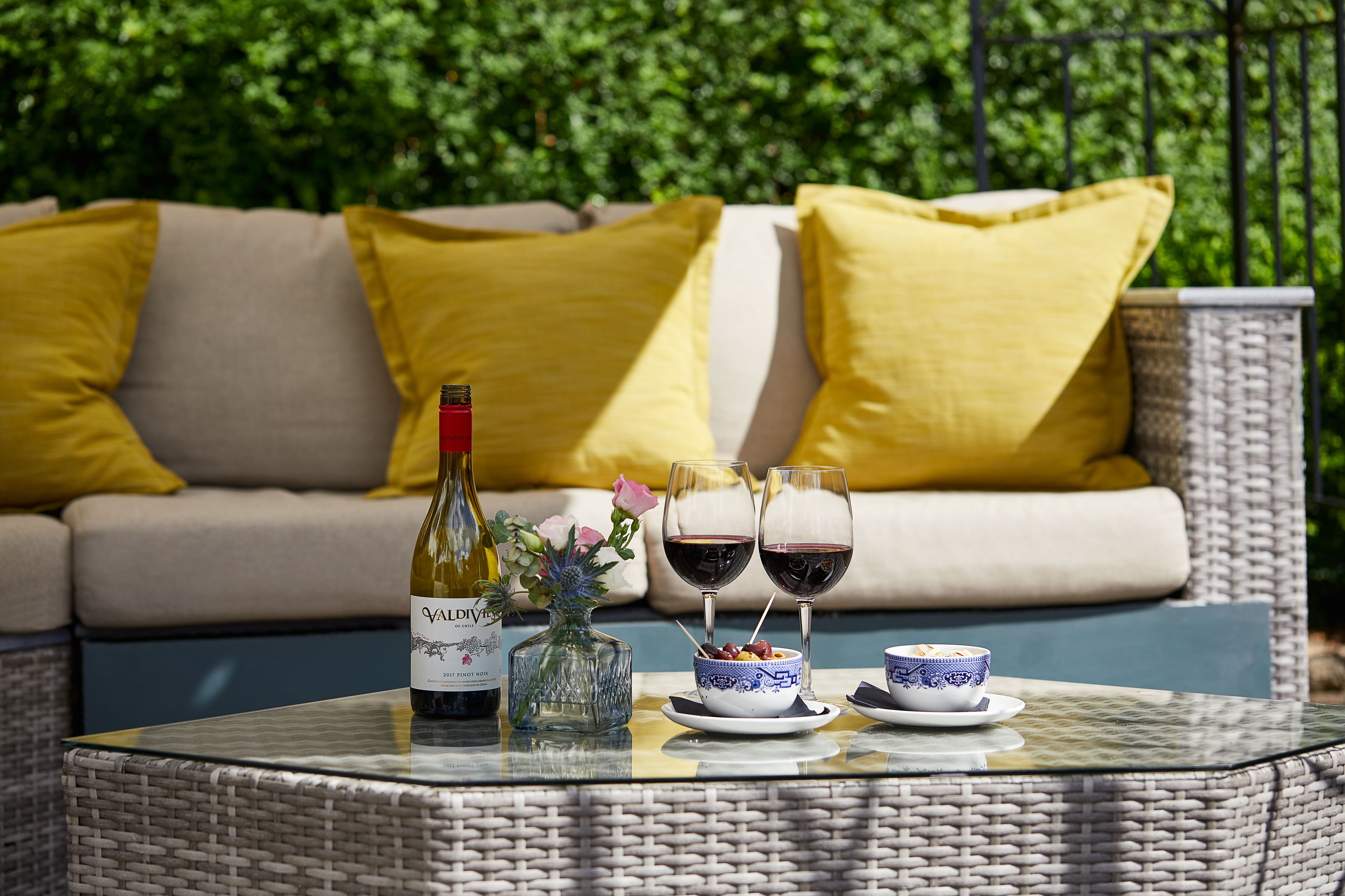 Wine in the courtyard