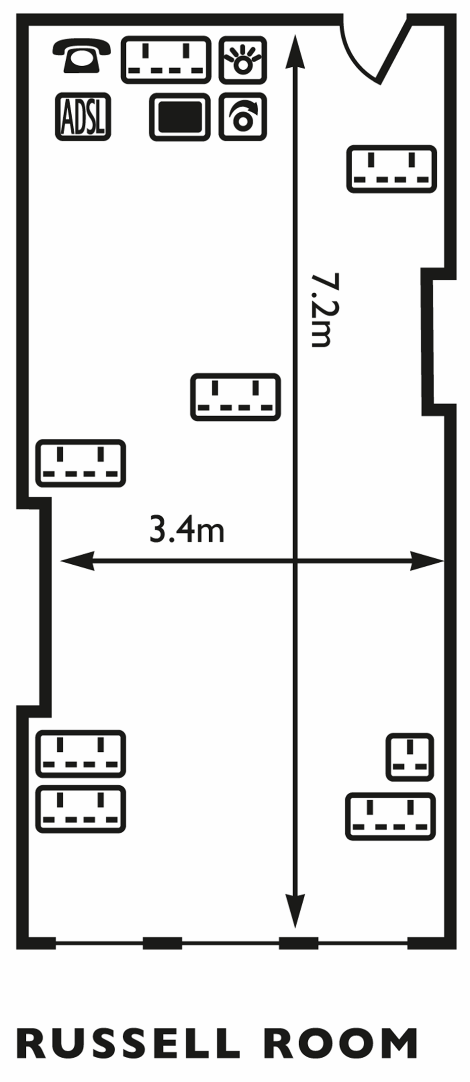 Russell Room Floor Plan