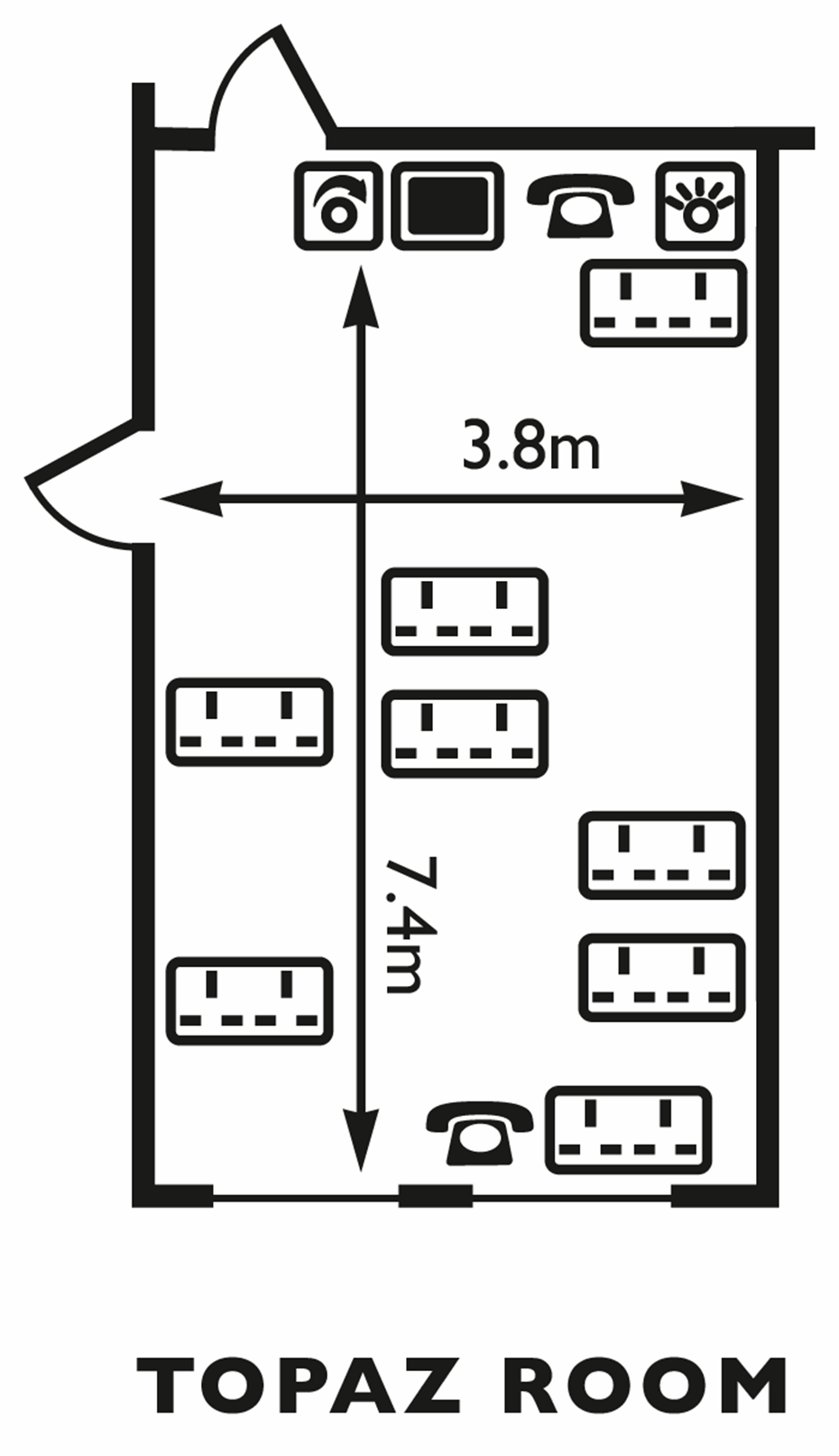 Topaz Room Floor Plan