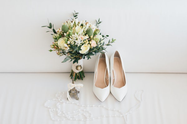 Bride's Flowers & Shoes