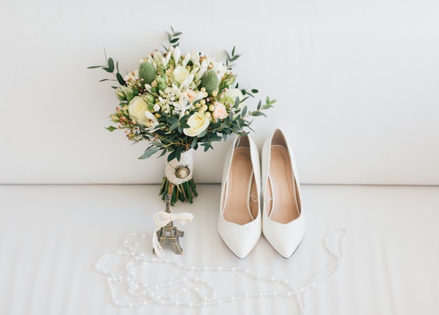 Bride's Flowers & Shoes