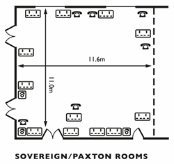 Sovereign and Paxton Room Floor Plans