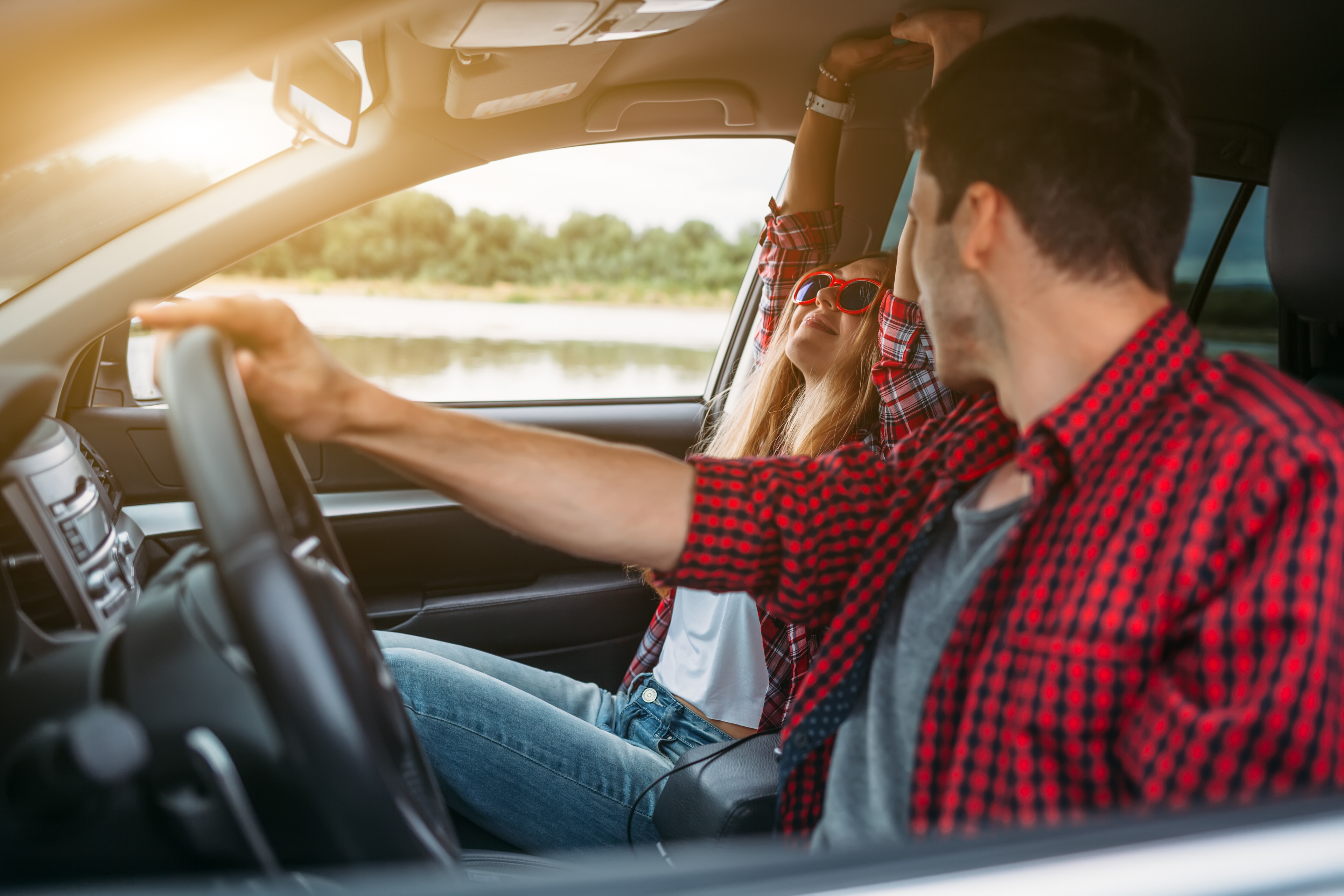 Couple in car