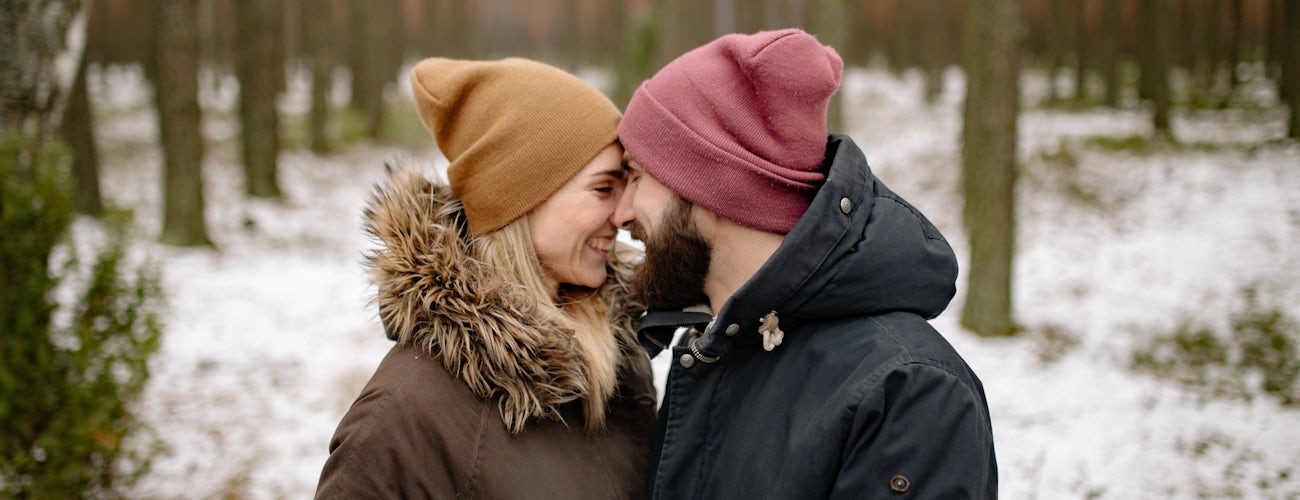 Couple in Winter Forest