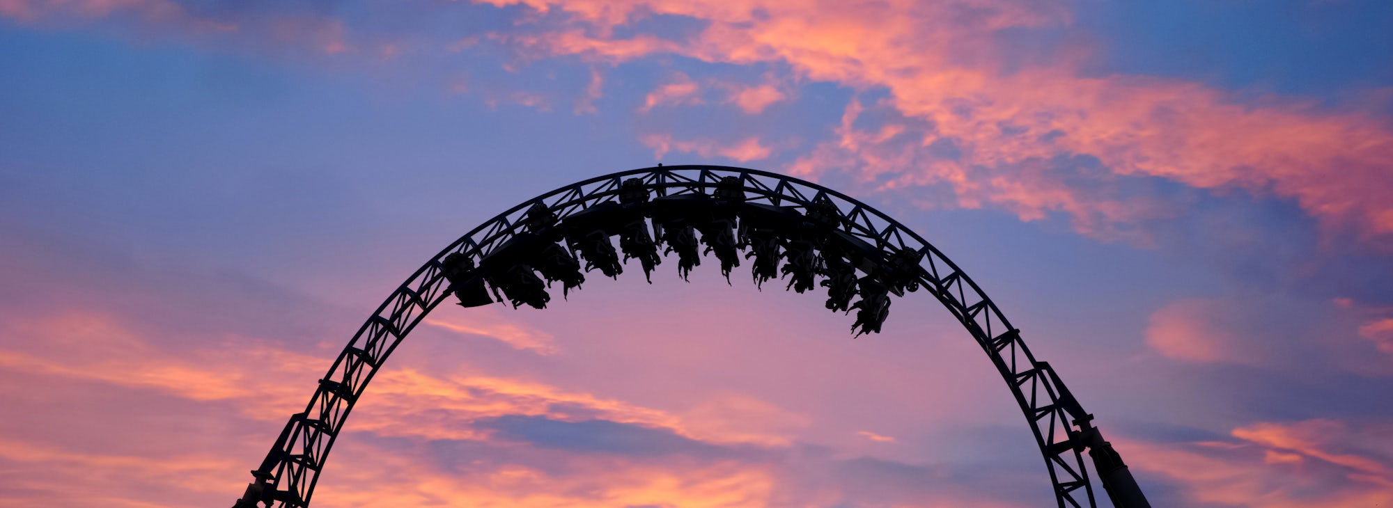 Rollercoaster at dusk