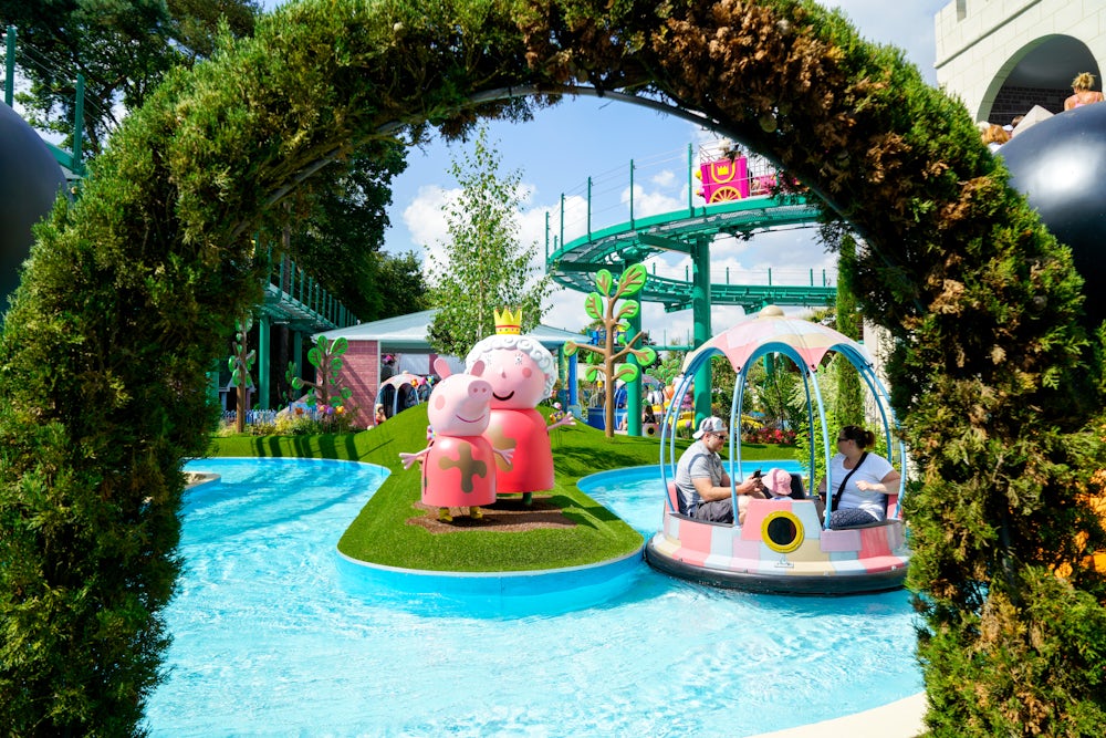 SOUTHAMPTON, ENGLAND, 14 JULY 2018: The Peppa Pig World is in Paultons Park located in Romsey, Hampshire, England. This park has around 70 attractions and rides.