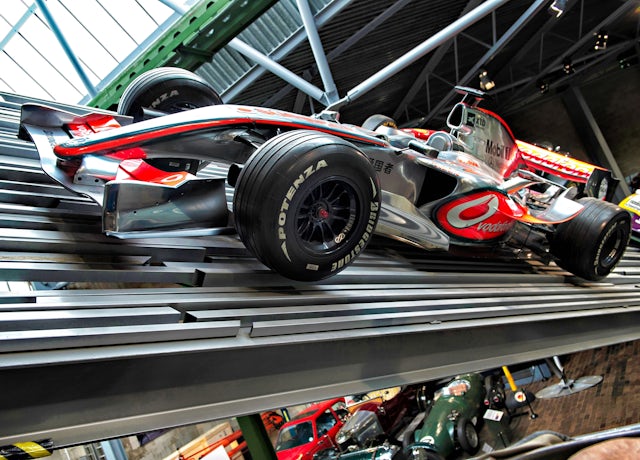Formula One cars inside Beaulieu National Motor Museum