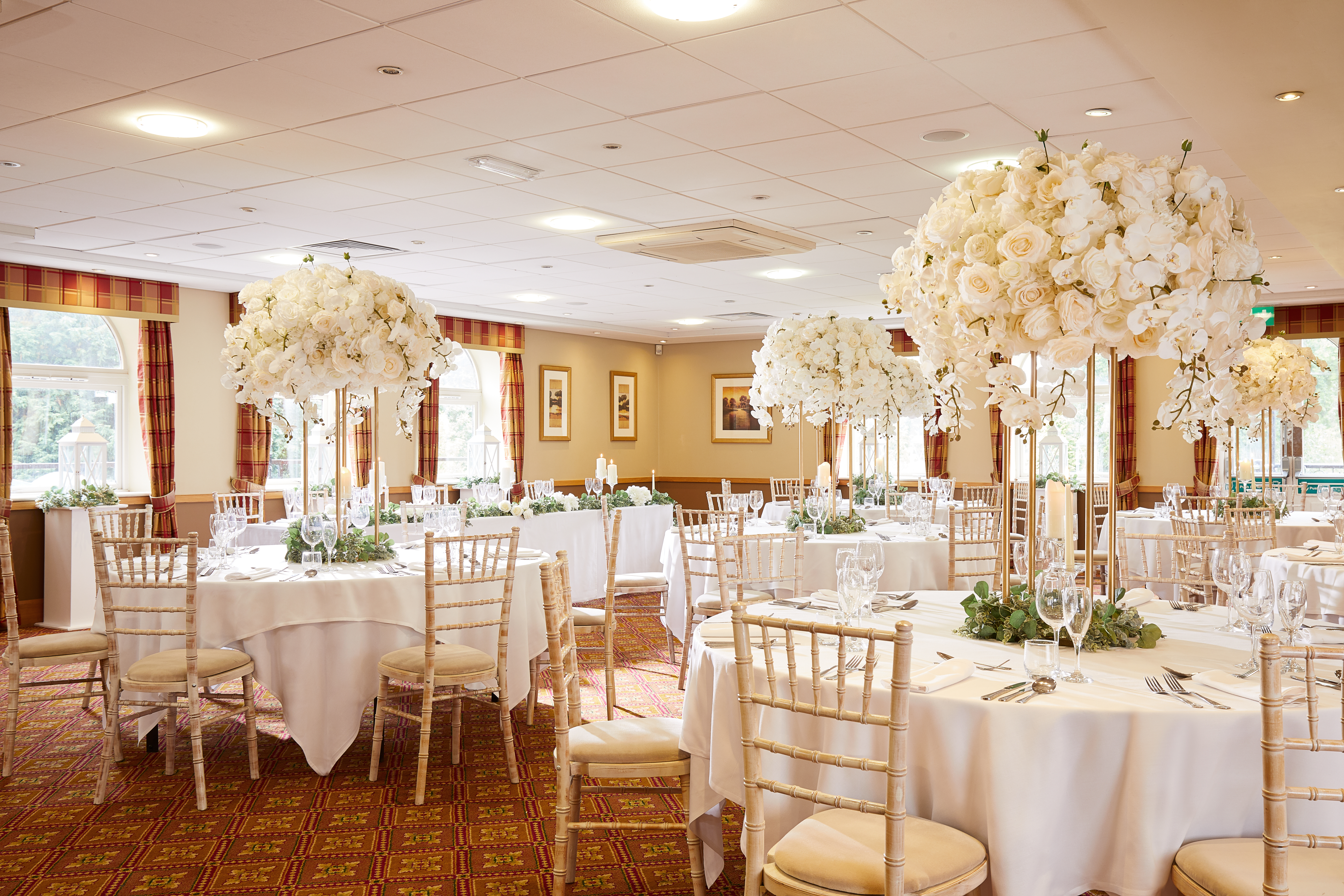 Wedding reception set up