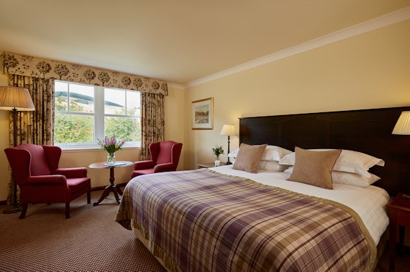 Bedroom at Cardrona with views of the Tweed Valley