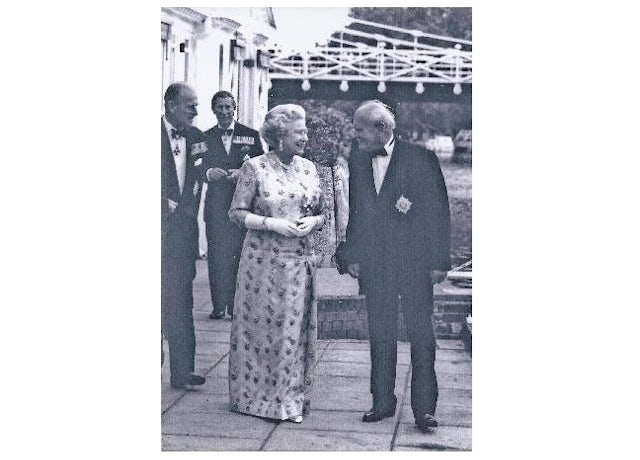 Her Majesty The Queen at Compleat Angler, 1999