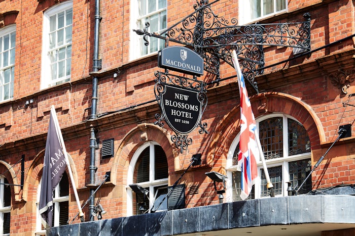 Hotel Sign at New Blossoms, Chester