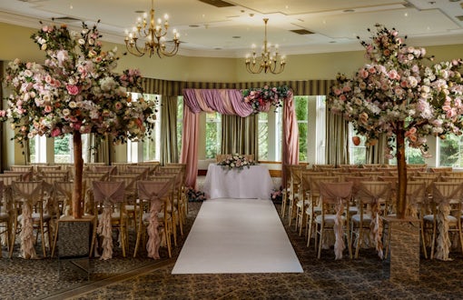 Crutherland House Wedding Ceremony Set-Up