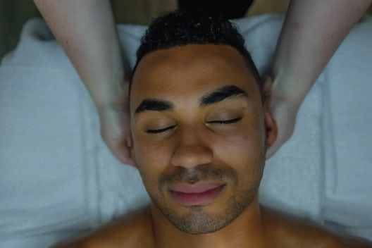 Man at a spa