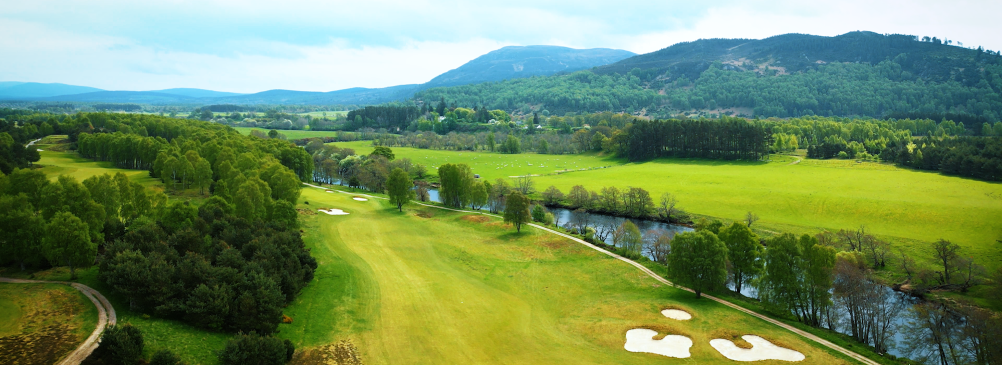 The 12th hole at Spey Valley from above The 12th hole at Spey Valley from above