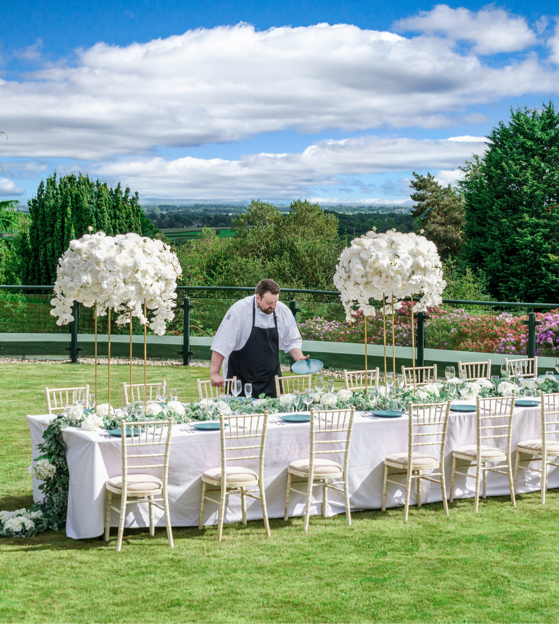 Wedding setup outdoors at Portal