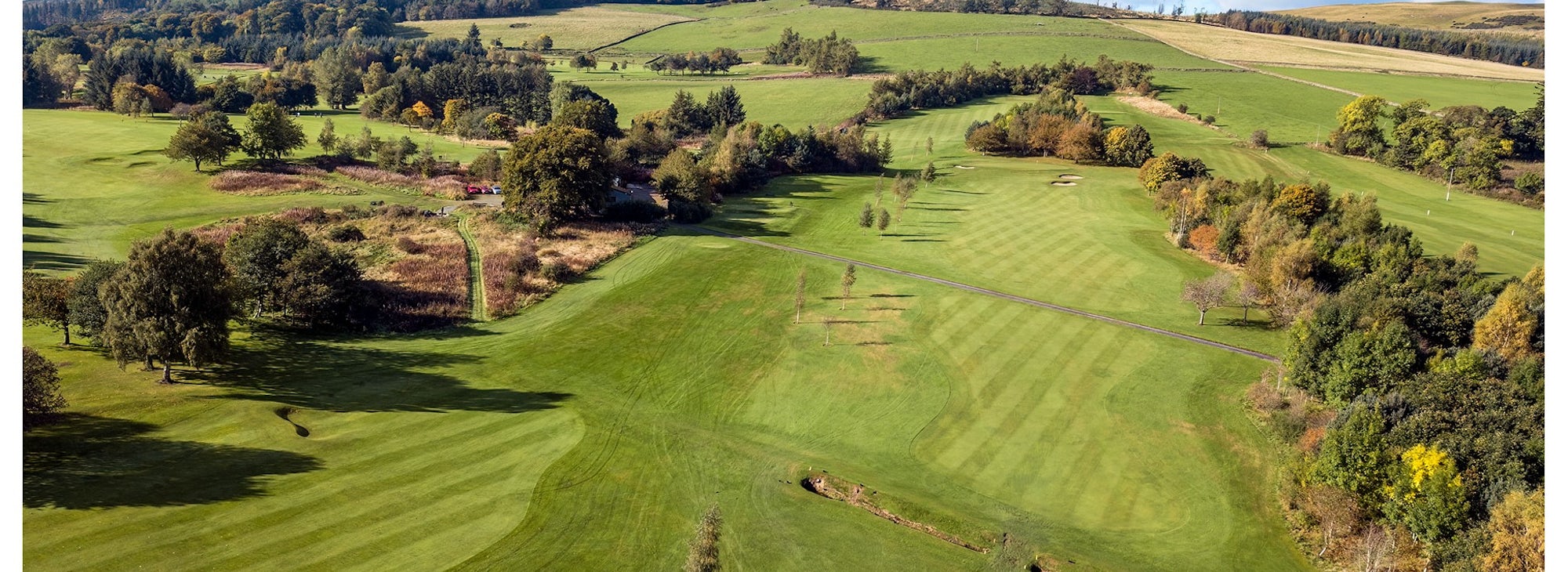 Peebles golf course drone view Peebles golf course drone view
