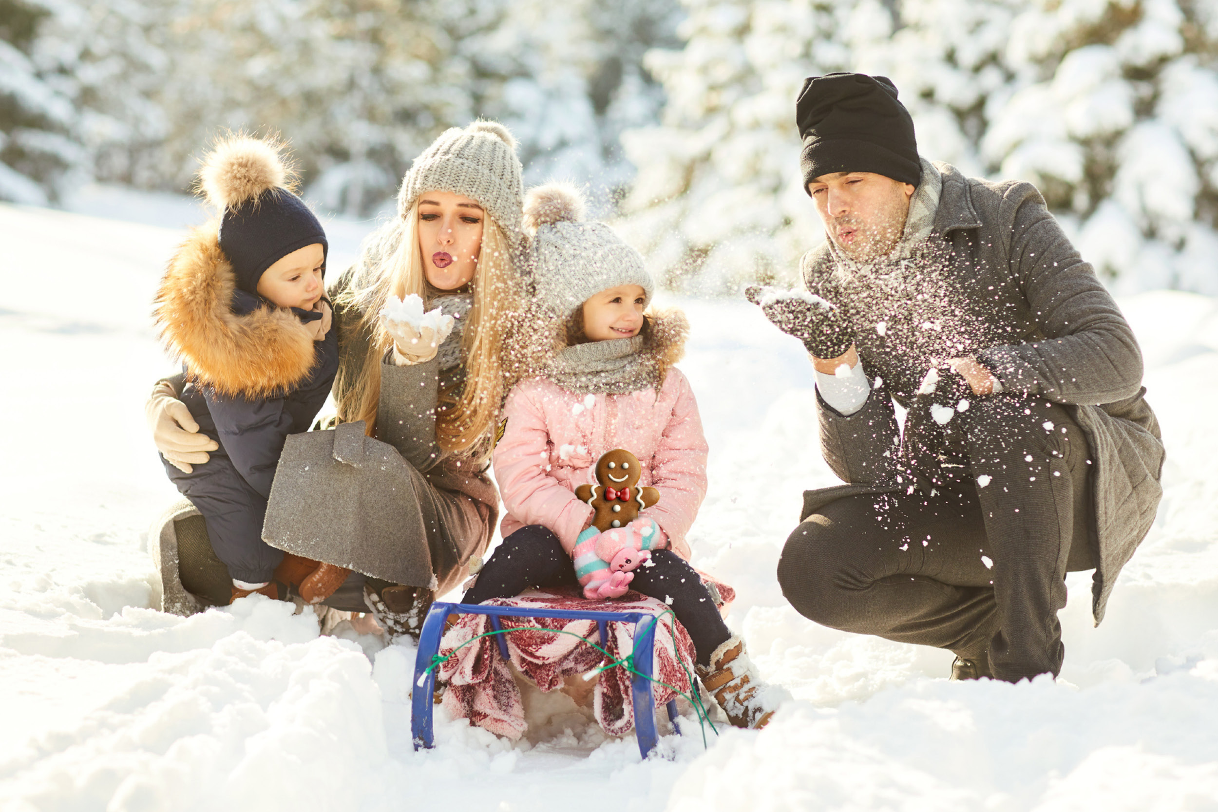 Couple in Snowy Forest