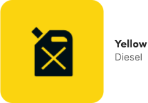 Yellow container for Diesel