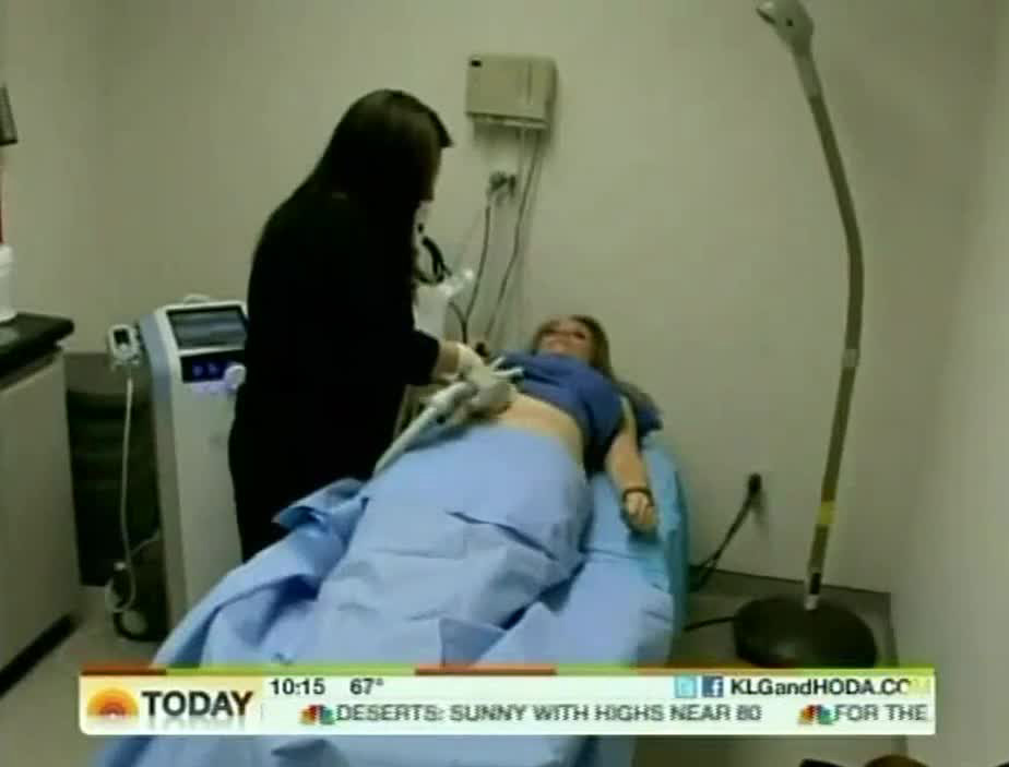 news clip of woman getting a treatment