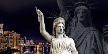Pio Fedi, “Tomba monumentale di Giovan Battista Niccolini”, marmo. Firenze, Santa Croce, controfacciata. Frédéric Bartholdi, “Statua della Libertà che illumina il mondo”, inaugurata nel 1886. New York City, Liberty Island Pio Fedi, “Tomba monumentale di Giovan Battista Niccolini”, marmo. Firenze, Santa Croce, controfacciata. Frédéric Bartholdi, “Statua della Libertà che illumina il mondo”, inaugurata nel 1886. New York City, Liberty Island