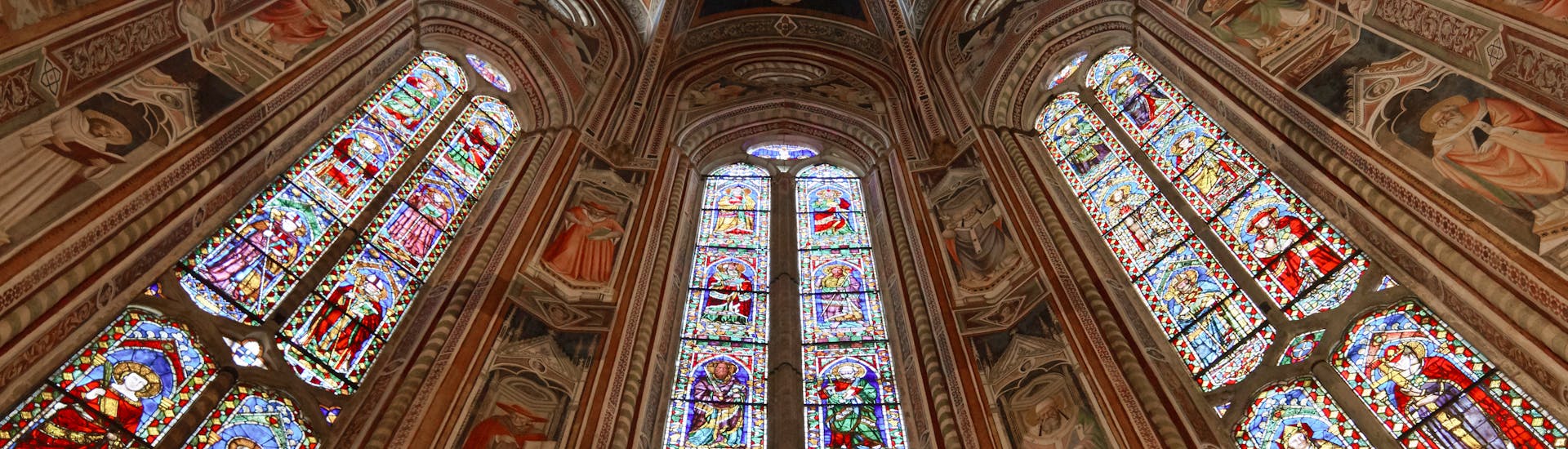 Agnolo Gaddi, “Storie della Vera Croce”, 1380 - 1390, affresco. Firenze, Santa Croce, navata centrale, cappella Maggiore Agnolo Gaddi, “Storie della Vera Croce”, 1380 - 1390, affresco. Firenze, Santa Croce, navata centrale, cappella Maggiore