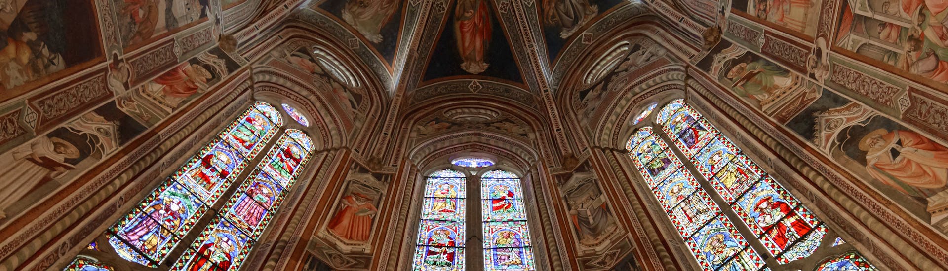 Agnolo Gaddi, “Storie della Vera Croce”, 1380 - 1390, affresco. Firenze, Santa Croce, navata centrale, cappella Maggiore Agnolo Gaddi, “Storie della Vera Croce”, 1380 - 1390, affresco. Firenze, Santa Croce, navata centrale, cappella Maggiore