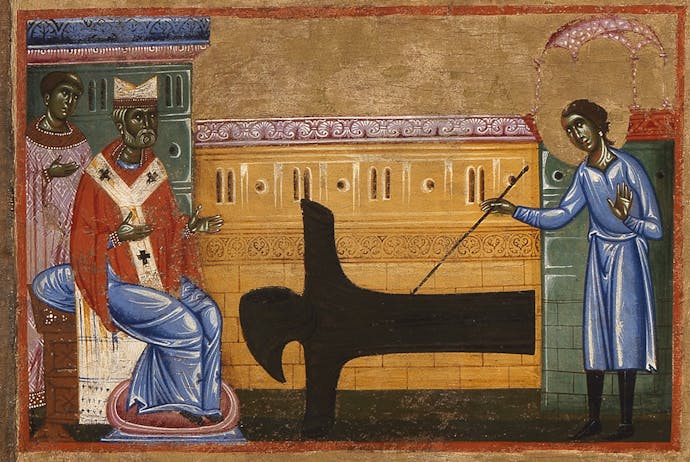 Coppo di Marcovaldo, “San Francesco disegna l’abito francescano davanti al vescovo”, scena di “San Francesco e venti storie della sua vita” (“Tavola Bardi”), 1245-1250, tempera su tavola. Firenze, Santa Croce, transetto Coppo di Marcovaldo, “San Francesco disegna l’abito francescano davanti al vescovo” (scena tratta dalla Tavola Bardi)