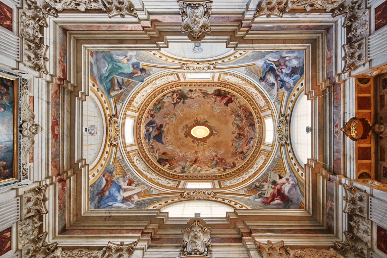 Il Volterrano, “Incoronazione della Vergine, 1653-1661, affresco. Firenze, Santa Croce, transetto sinistro, cappella Niccolini Il Volterrano, “Incoronazione della Vergine, 1653-1661, affresco. Firenze, Santa Croce, transetto sinistro, cappella Niccolini